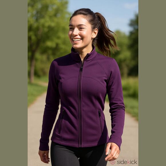 Lululemon Define Jacket Nulu Fold Womens 10 Purple Full Zip Thumbholes Cuffins - Picture 1 of 8